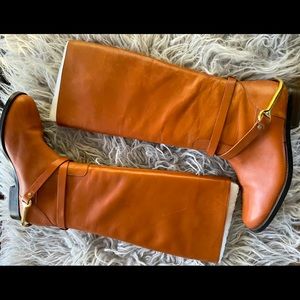 New Ralph Lauren Jenny Riding Boots cognac 8.5